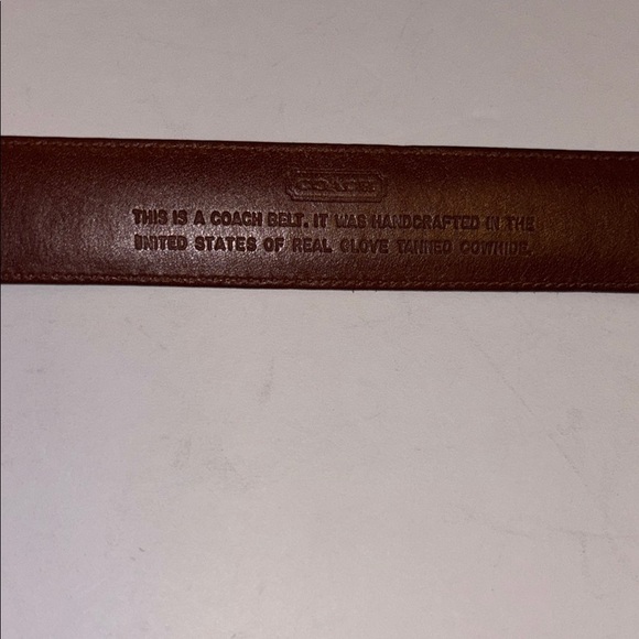 COACH BLACK LEATHER BELT WITH SILVER BUCKLE SIZE LARGE 38 REALLY NICE CONDITION - Picture 4 of 6